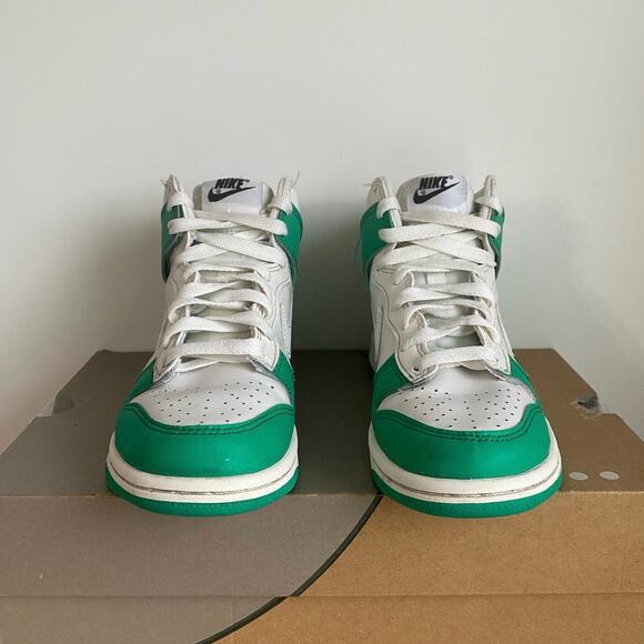 Nike Dunk High Phantom/Stadium Green Kids Sneakers - SZ 4 Y- 5.5 W - Picture 5 of 11